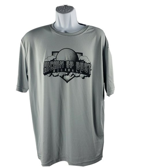"Kickin' Up Dust" Kickball T-Shirt L Performance - Picture 1 of 3